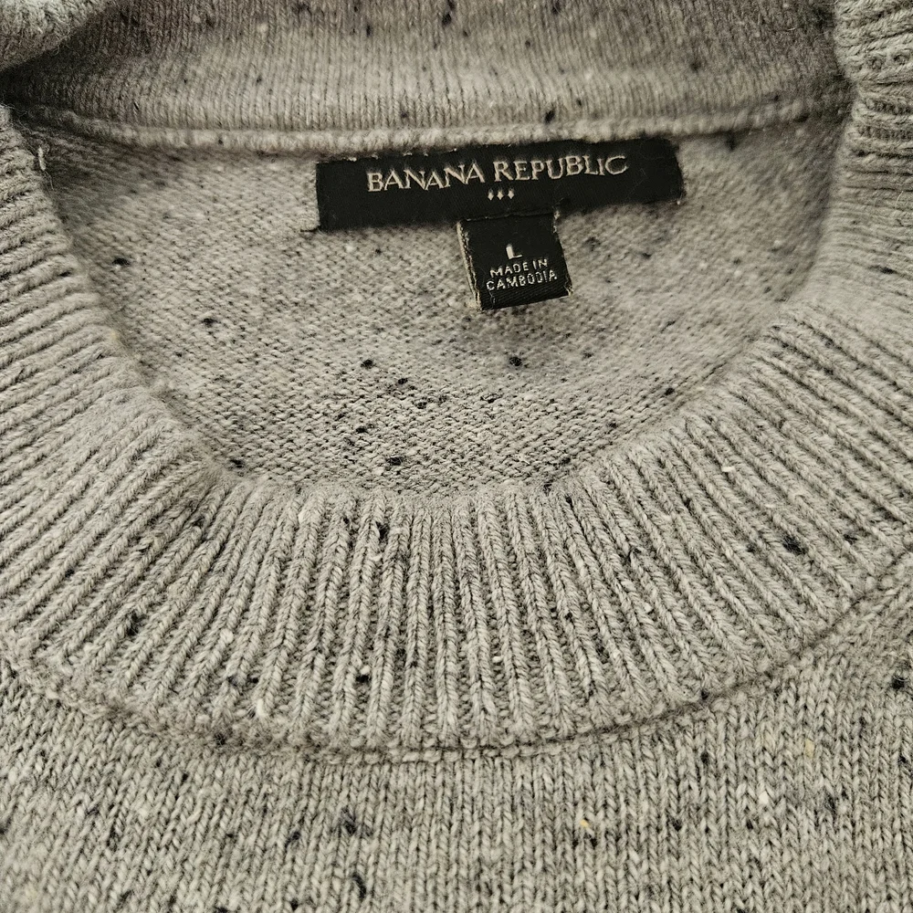 Banana Republic Gray Speckled Donegal Sweater
